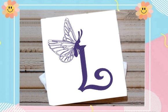 Beautiful Butterfly Letter L