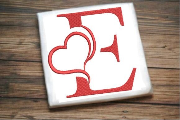 Beautiful E Letter Heart Alphabet