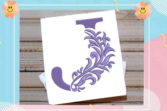 Beautiful Monogram Letter J