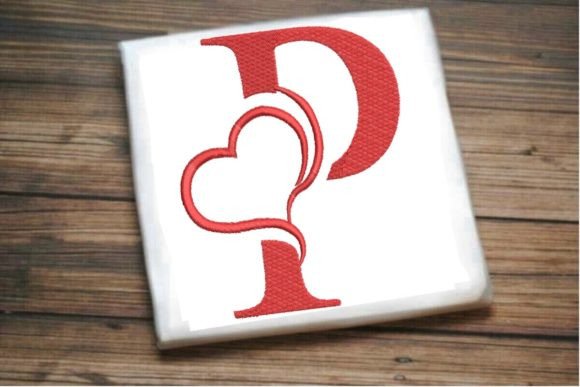 Beautiful P Letter Heart Alphabet