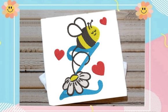 Cute Bee Z Letter Monogram