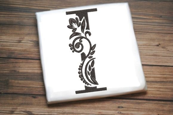 I Letter Elegant Illustrated Alphabet Decoration