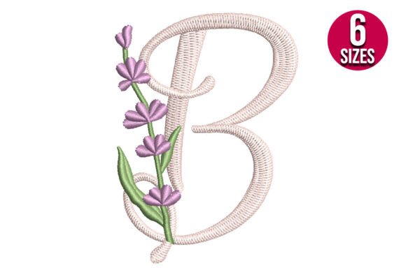 Lavender Font Letter B