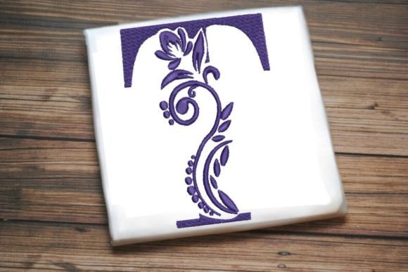 T Letter Elegant Illustrated Alphabet Decoration