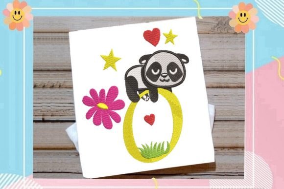 The Cute Panda Monogram O Letter
